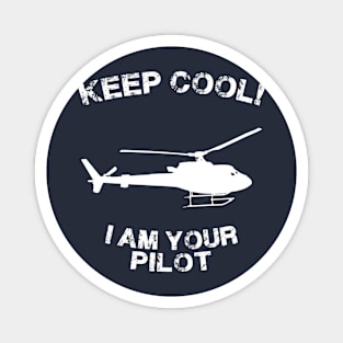 Because I'm The Captain aviation airpane pilot gift idea present Magnet